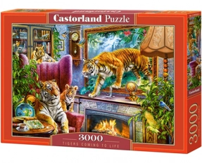 Пазл Касторленд 3000 (556) Тигри повернуть життя  , 92*68 см