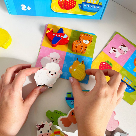 Дерев'яна настільна гра Перше лото малюка Logosvit