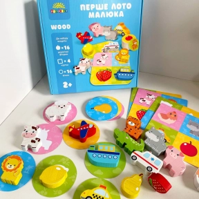 Деревянная настольная игра Первое лото малыша Logosvit