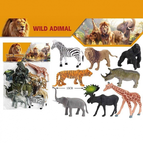 Набір тварин 8 диких звірів, в пакеті 000-82 G