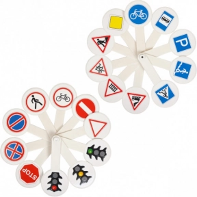 Учебный веер: дорожные знаки / Навчальне віяло: дорожні знаки (Козлов)