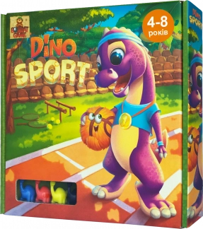 Дитяча настільна гра Dino sport. Веселі гонки динозаврів Bombat game
