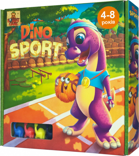 Дитяча настільна гра Dino sport. Веселі гонки динозаврів Bombat game