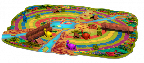 Дитяча настільна гра Dino sport. Веселі гонки динозаврів Bombat game