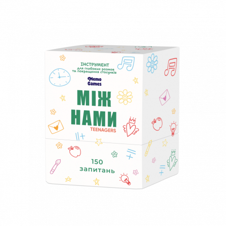 Карточная игра "Между нами Teenagers". MemoGames (150 карточек с вопросами)