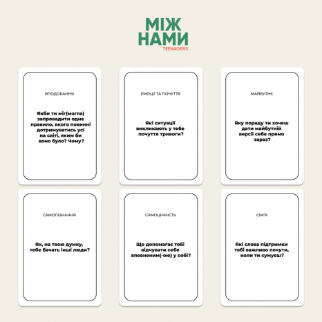 Карточная игра "Между нами Teenagers". MemoGames (150 карточек с вопросами)