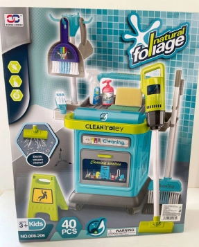 Набір прибиральника 008-206 на батарейках,з світлом,звуком,пилососом, аксесуарими,в коробці р.49x39x