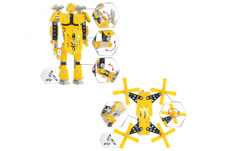 Конструктор металевий ROBOT DRONE 2 в 1  570 деталей 0136 Технок