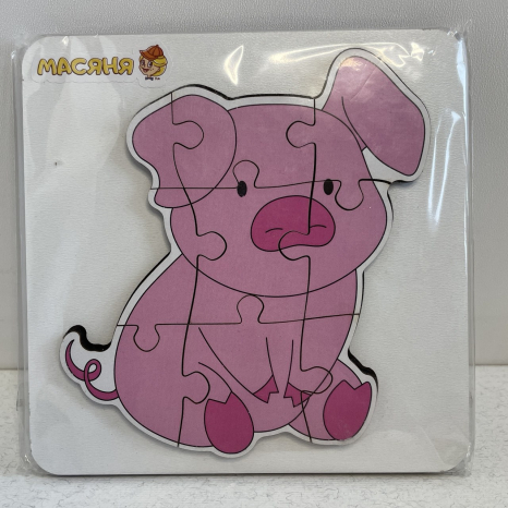 Пазл-вкладка "Свинка",9 ел