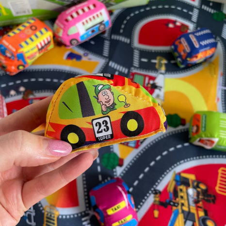 Фетровий дитячий килимок з м'якими машинками Транспорт