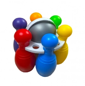 Набір дитячий "Кеглі Великі № 2" кольорові, Bamsic 0282