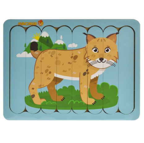 Дерев'яний пазл - вкладка з паличок Рисик