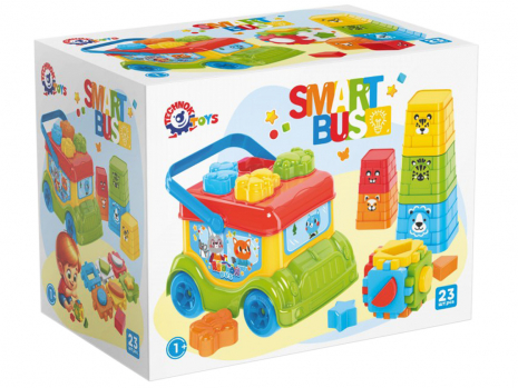 Набір для сортування Автобус 0389 Технок: сортер, куб, пірамідка