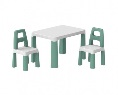 Стіл дитячий з двома стільцями ментоловий ТЕХНОК 0440