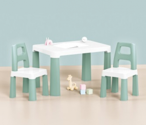 Стіл дитячий з двома стільцями ментоловий ТЕХНОК 0440