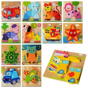 Объемный деревянный пазл, рамка-вкладыш