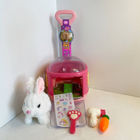 М'яка іграшка Домашній улюбленець Кролик: звуки, рухає лапками,головою і хвостиком, ходить, у валізі 061-1 A