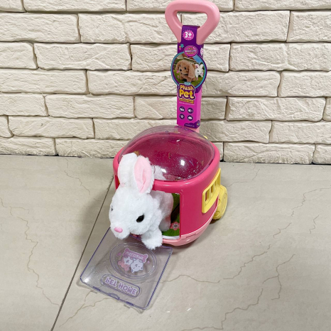 М'яка іграшка Домашній улюбленець Кролик: звуки, рухає лапками,головою і хвостиком, ходить, у валізі 061-1 A