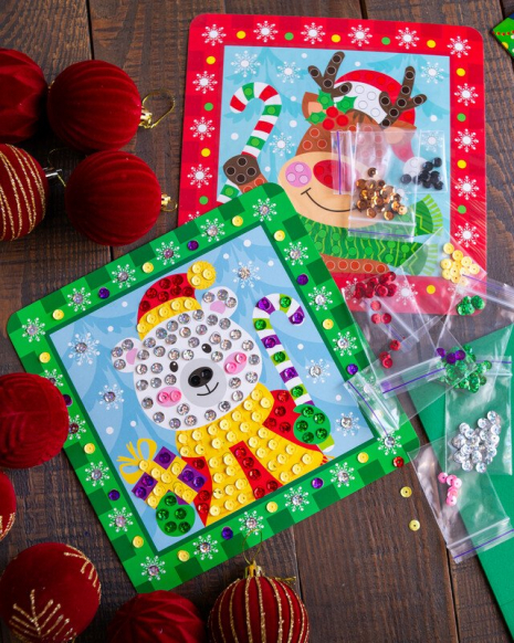 Новорічні листівки з паєтками 10100694У