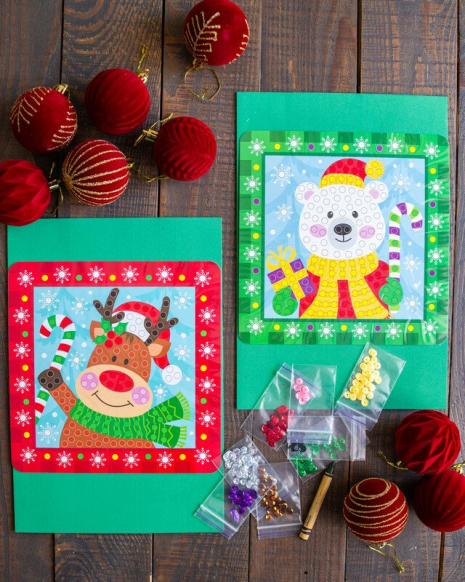 Новорічні листівки з паєтками 10100694У