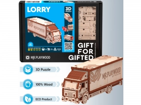 Дерев'яний конструктор  Вантажівка механічна 3D-модель Mr. Playwood 10109