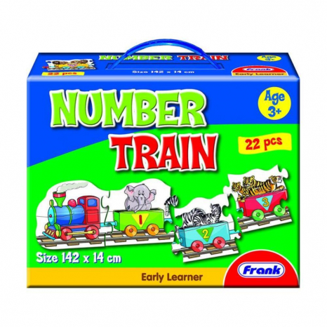 Навчальний картонний пазл напольний Потяг Числа/ Number Train 10109 Frank