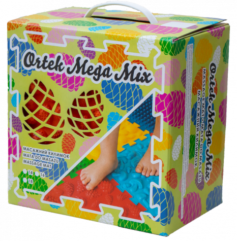 Масажний килимок Мега Мікс Пазли 16 елементів Ортек. 10175