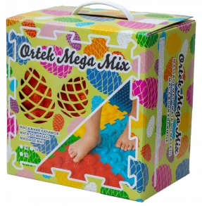 Массажный коврик Мега Микс Пазлы 16 элементов Ортек. 10175