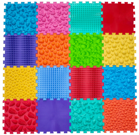 Масажний килимок Мега Мікс Пазли 16 елементів Ортек. 10175