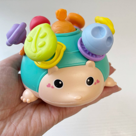 Логический ежик с прорезывателями, погремушками, спинером, эластичные ножки, YL 1022-29 A