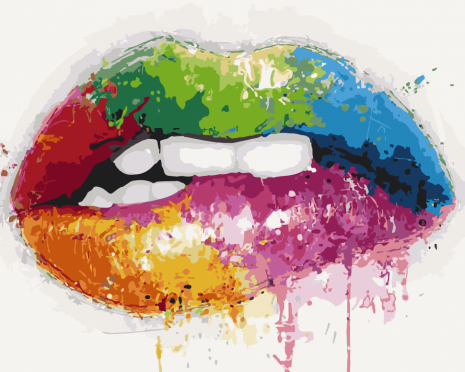 Картина за номерами "Яскраві вуста" Art Craft. 10222-AC