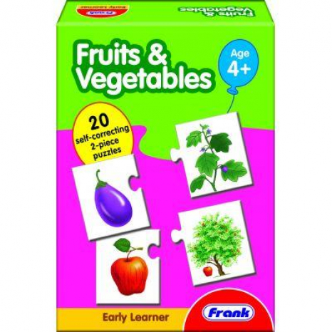 Навчальний картонний пазл Як овочі та фрукти ростуть / Fruits and Vegetables, 10338 Frank
