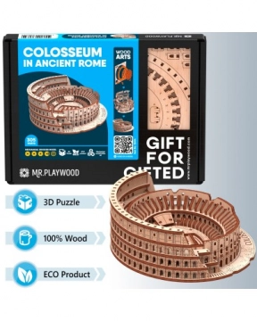 Конструктор механический деревянный Колизей в Древнем Риме 3D