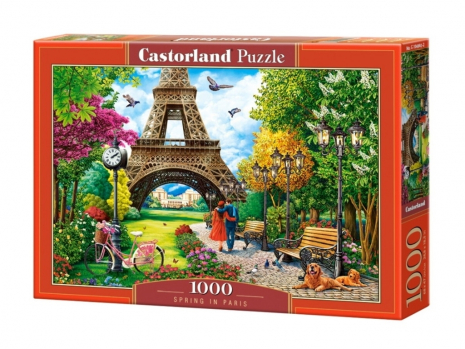 Пазли картонні 1000 елементів  Весна в Парижі Castorland 104840