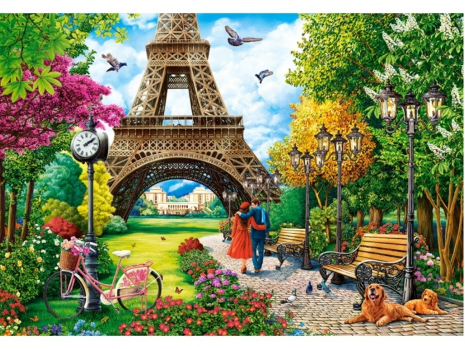 Пазли картонні 1000 елементів  Весна в Парижі Castorland 104840