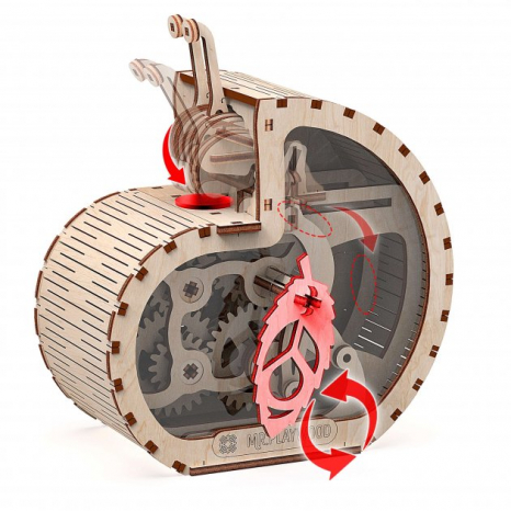 Дерев'яний механічний конструктор Равлик S – скарбничка Mr.Playwood 10602