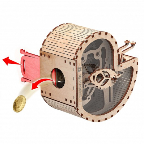 Дерев'яний механічний конструктор Равлик S – скарбничка Mr.Playwood 10602