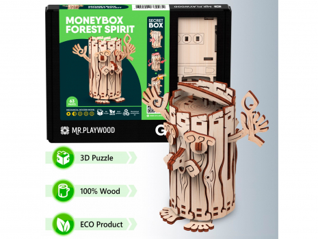 Дерев'яний механічний констркутор Скарбничка "Лісовичок" Mr. Playwood 10605