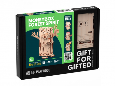 Дерев'яний механічний констркутор Скарбничка "Лісовичок" Mr. Playwood 10605