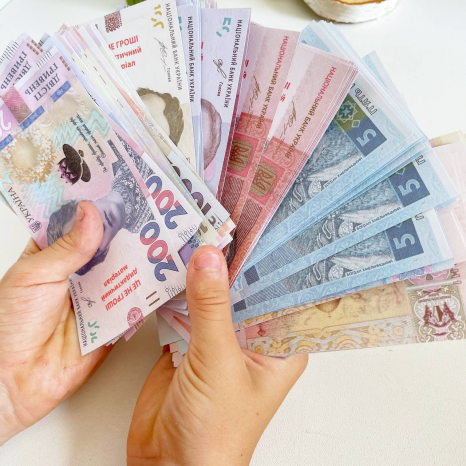 Навчальний дидактичний роздатковий матеріал Грошові знаки України