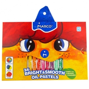 Пастель масляная Bright&Smooth, 36 цветов, MARCO, 1100OP-36CB