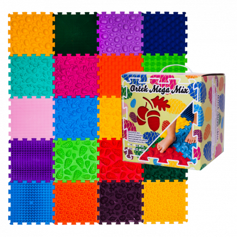 Массажный коврик Мега Микс Пазлы 20 элементов 11025 Ортек