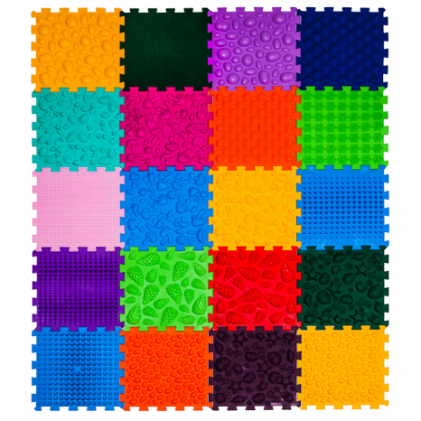 Массажный коврик Мега Микс Пазлы 20 элементов 11025 Ортек