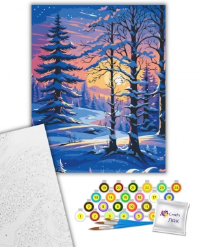 Картина за номерами "Морозний затишок" Art Craft 11049-AC 40х50 см