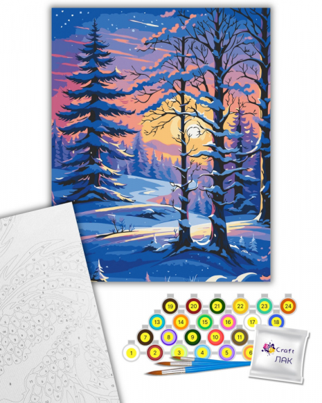 Картина за номерами "Морозний затишок" Art Craft 11049-AC 40х50 см