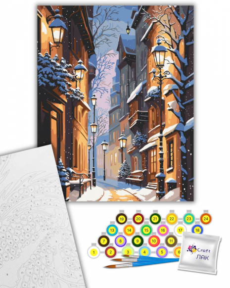 Картина за номерами "Зимове місто", Art Craft 11050-AC 40х50 см