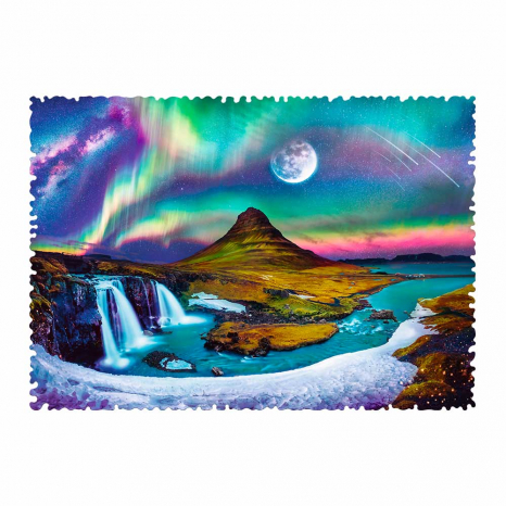 Пазли "Шалені пазли" - "Зоряне сяйво над Ісландією",600 елементів, 68x48 см, Trefl. 11114