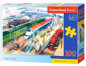 Пазл Касторленд 100 елементів Залізнична станція , 40*29 см 11190