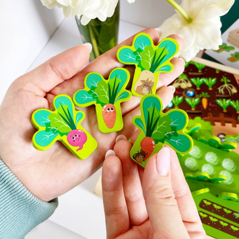 Дерев'яна гра С 49884 “Грядка”, магнітна гра, в коробці