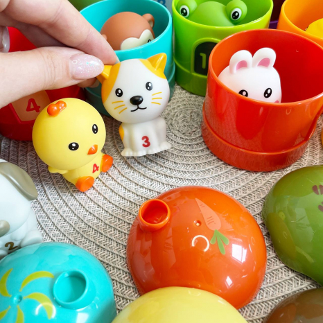 Розвиваюча гра колірленд “Тваринки”, 12 будиночків, ляльковий театр, сортер, вивчаємо цифри 1144